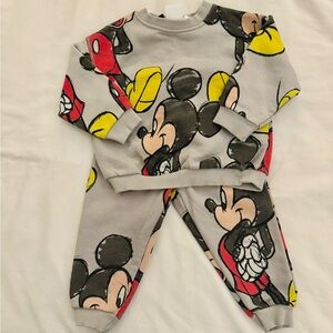 Disney x Zara Mickey Mouse Sweatshirt Set - 12-18 mos